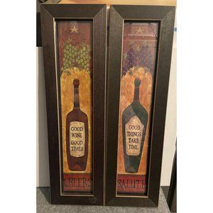 Pair of Wine Bottle and Sayings Pictures .  # 1465